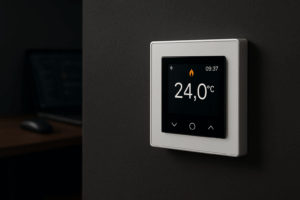 Caleo C927 Wi-Fi, Wi-Fi терморегулятор для тёплого пола, управление тёплым полом через приложение, энергосбережение, ночной режим терморегулятора